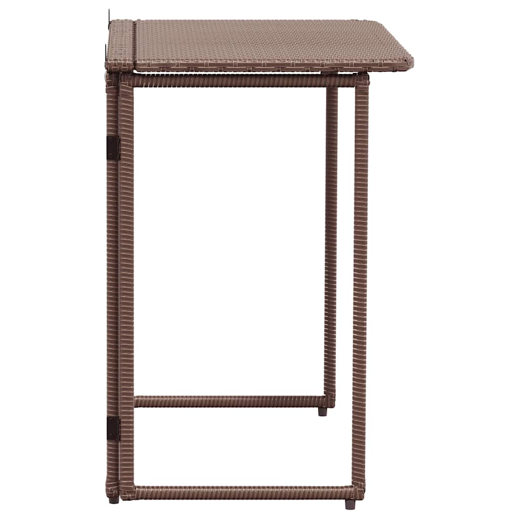Folding Garden Table 90X51X75 Cm Poly Rattan - Model 4108254