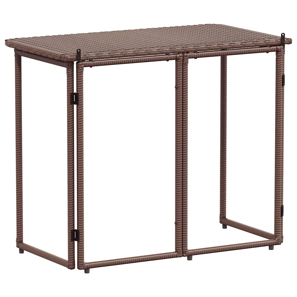 Folding Garden Table 90X51X75 Cm Poly Rattan - Model 4108254