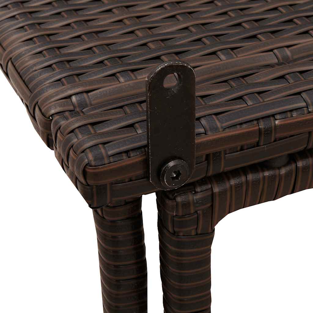 Folding Garden Table 90X51X75 Cm Poly Rattan - Model 4108254