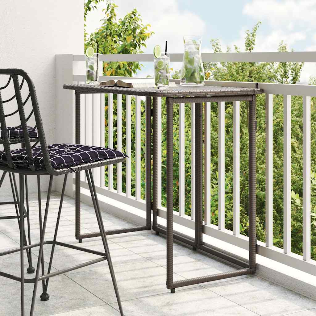 Folding Garden Table 90X51X75 Cm Poly Rattan - Model 4108254