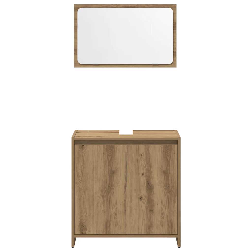 4 Piece Bathroom Furniture Set Engineered Wood