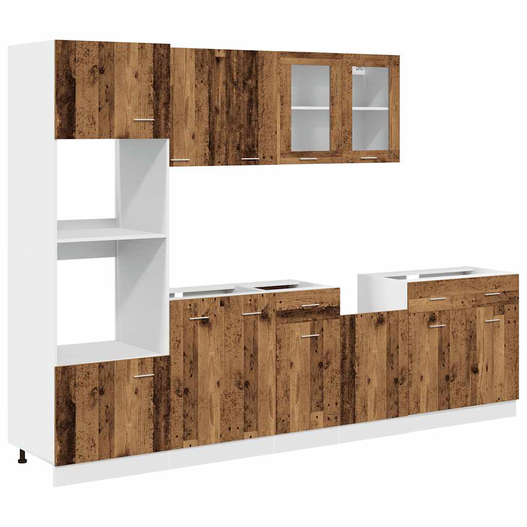 7 Piece Kitchen Cabinet Set Lyon Engineered Wood