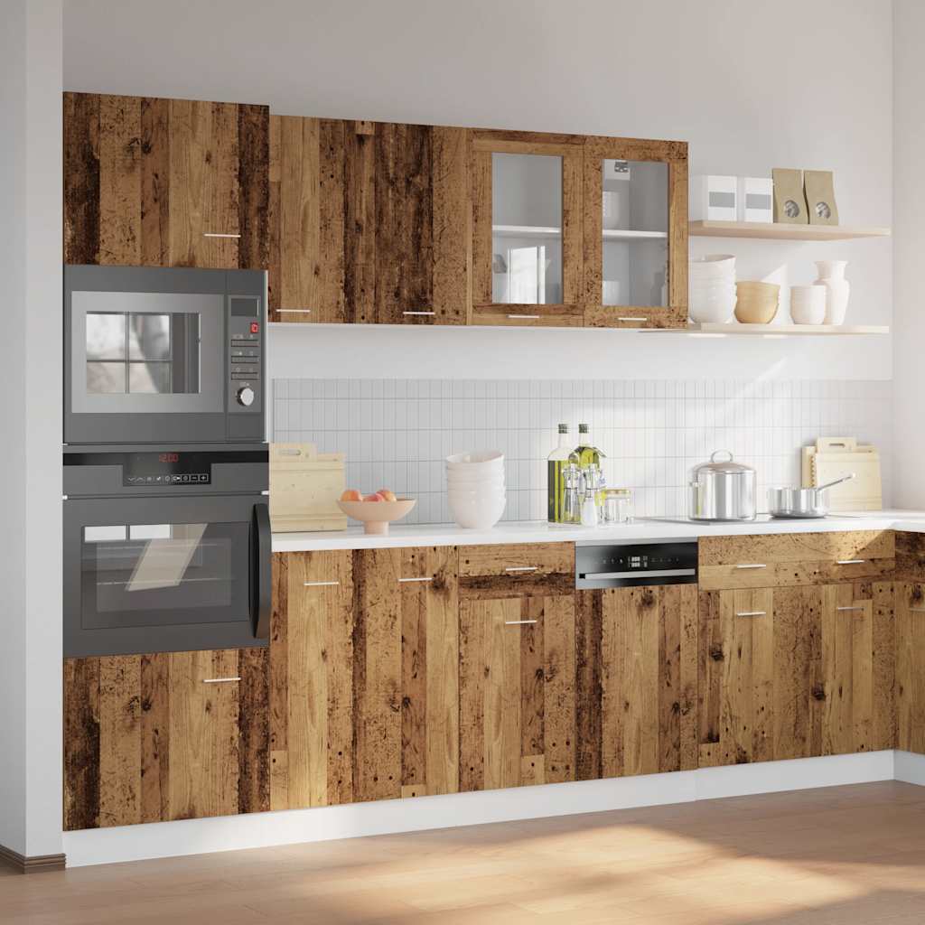 7 Piece Kitchen Cabinet Set Lyon Engineered Wood