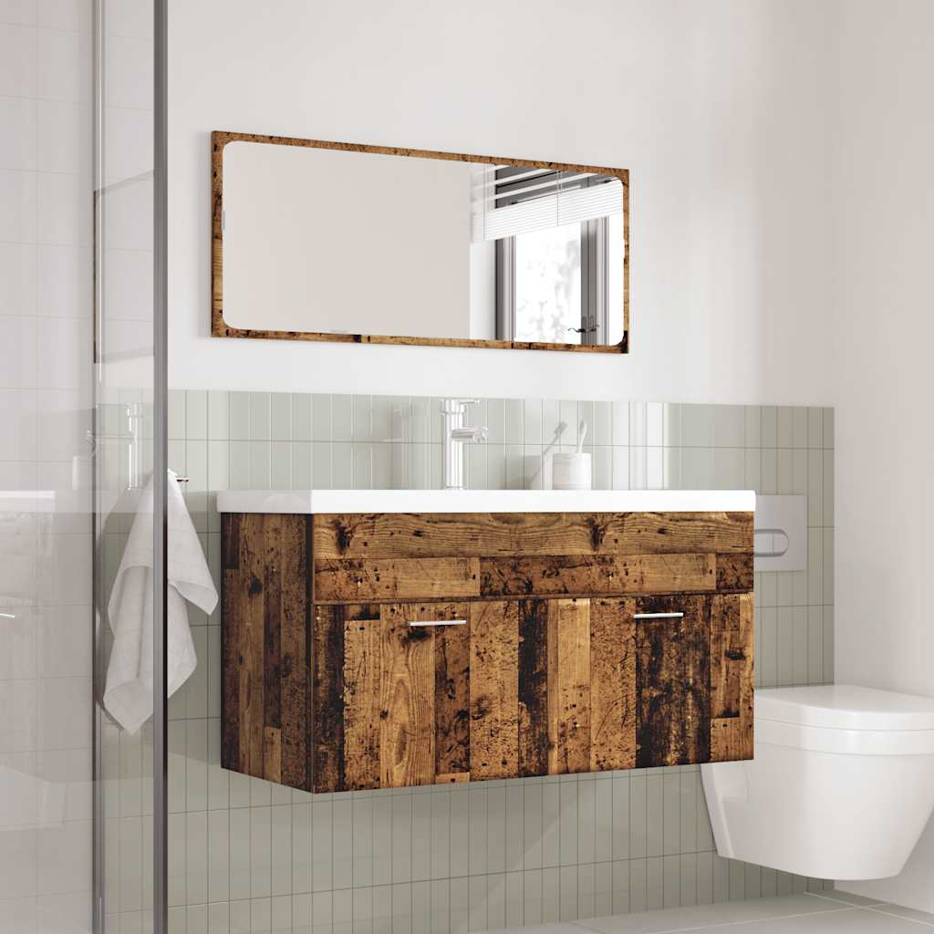 3 Piece Bathroom Furniture Set Engineered Wood