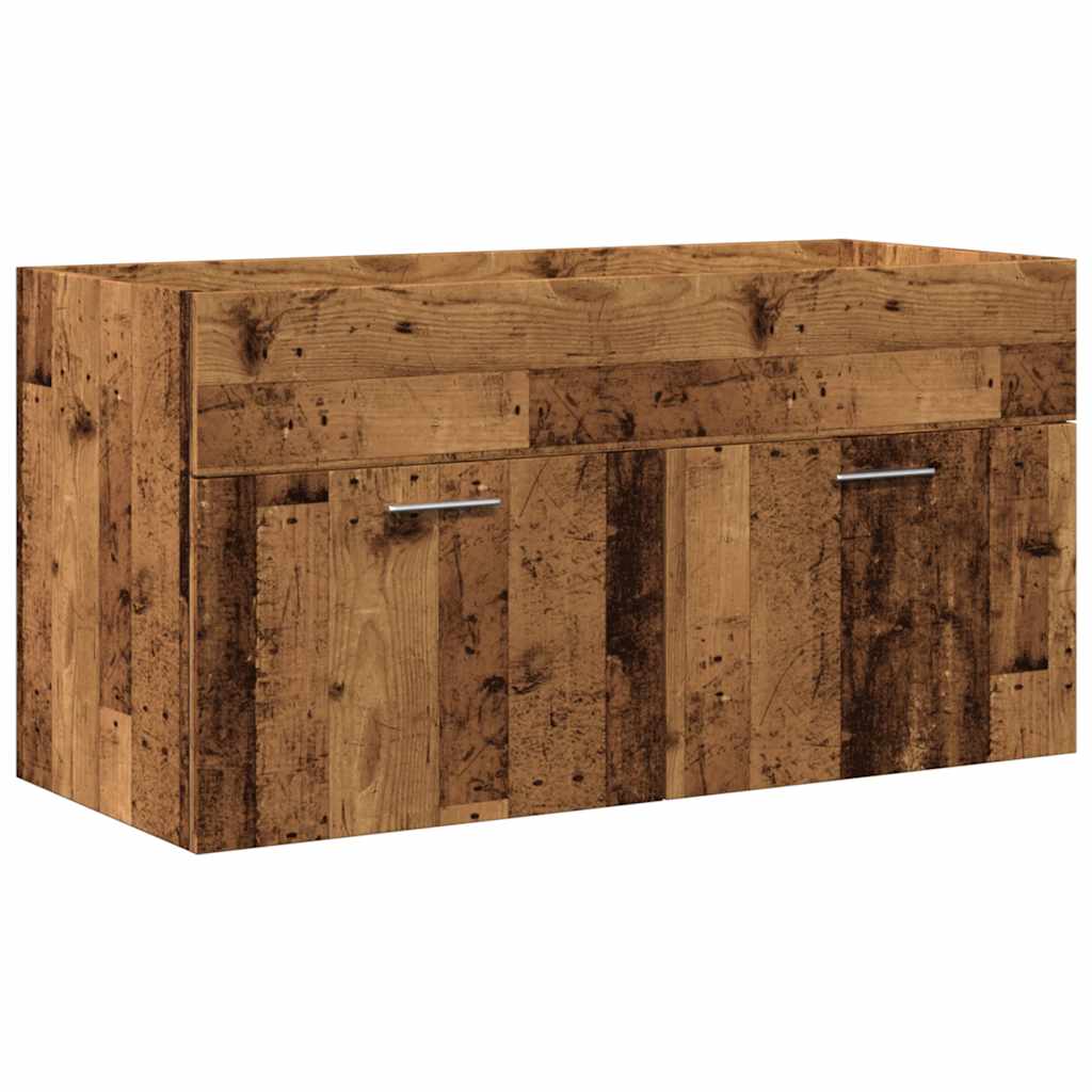 3 Piece Bathroom Furniture Set Engineered Wood