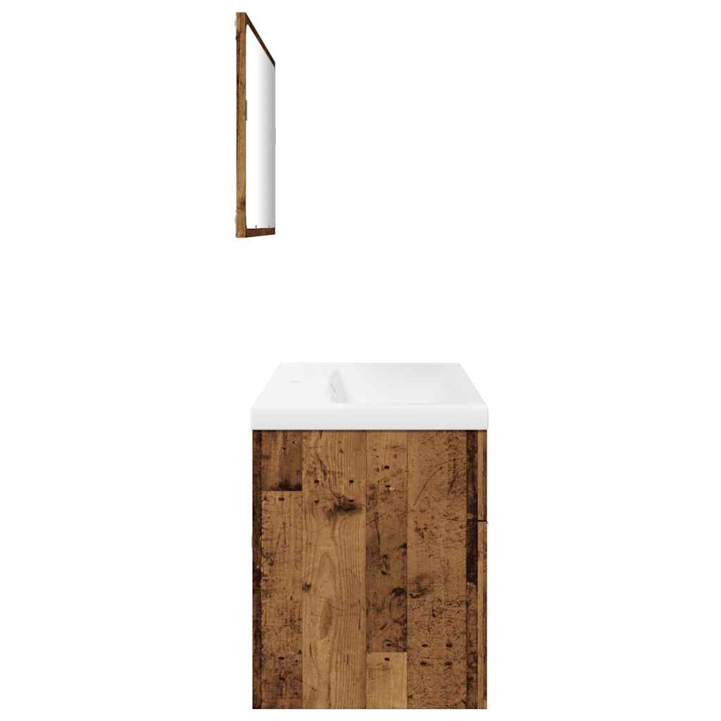 3 Piece Bathroom Furniture Set Engineered Wood