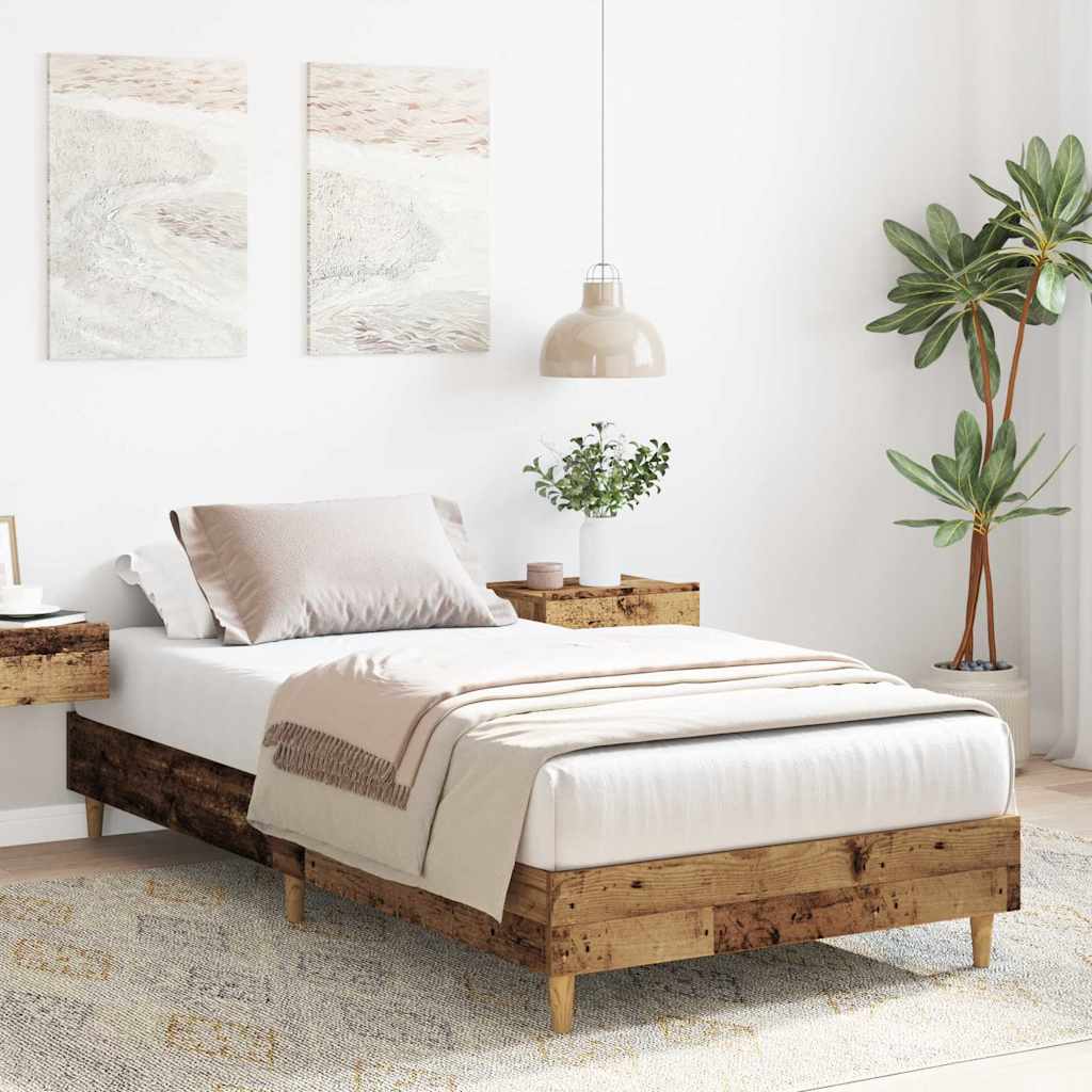 Bed Frame No Mattress Engineered Wood