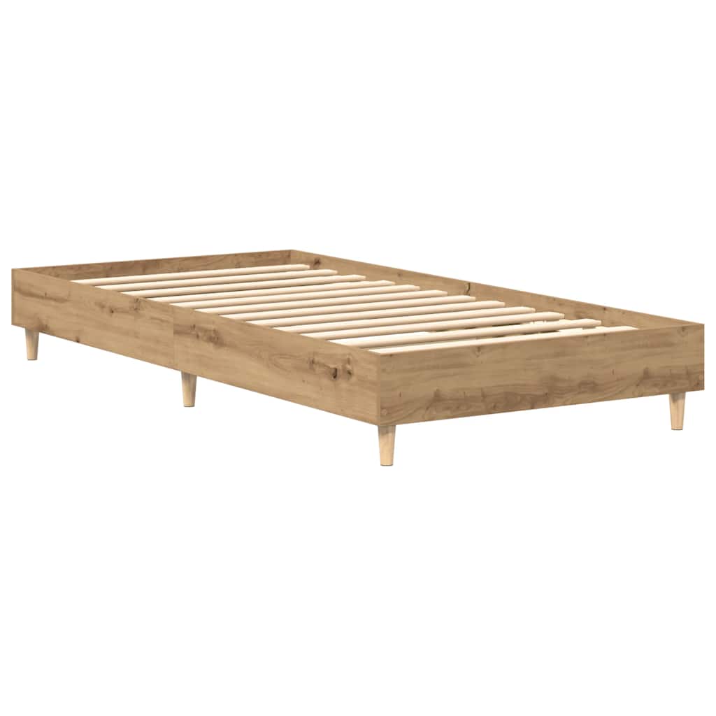 Bed Frame No Mattress Artisan Oak Engineered Wood