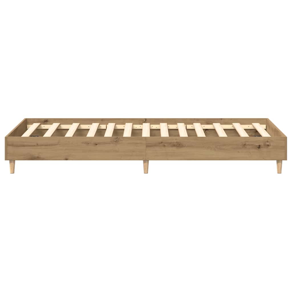 Bed Frame No Mattress Artisan Oak Engineered Wood