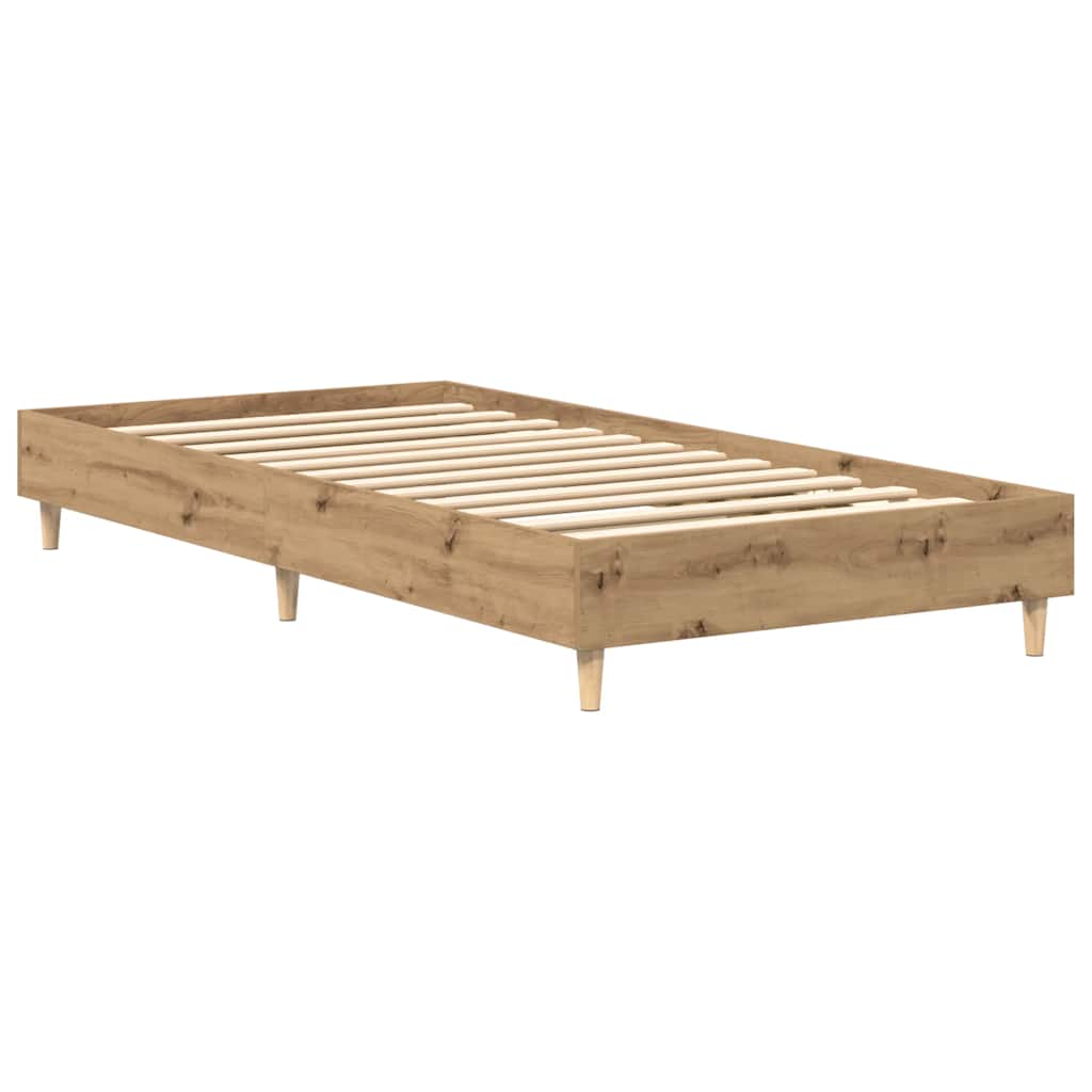 Bed Frame No Mattress Artisan Oak Engineered Wood