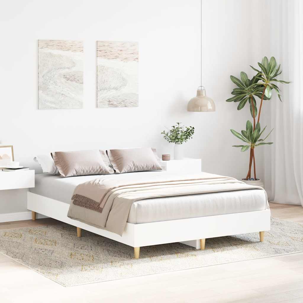 Bed Frame No Mattress Double Engineered Wood