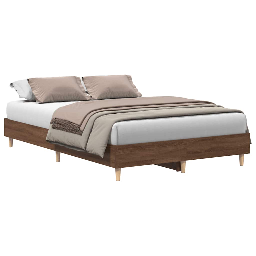 Bed Frame No Mattress Double Engineered Wood