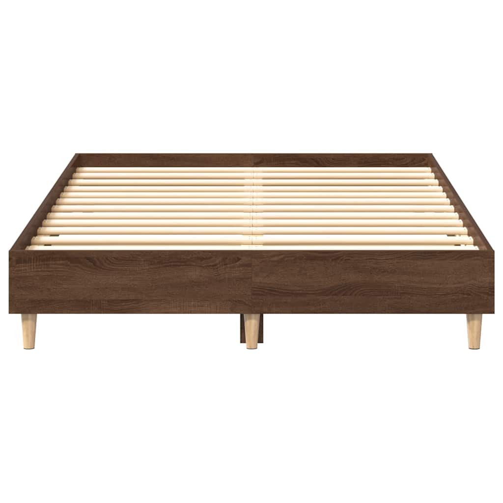Bed Frame No Mattress Double Engineered Wood