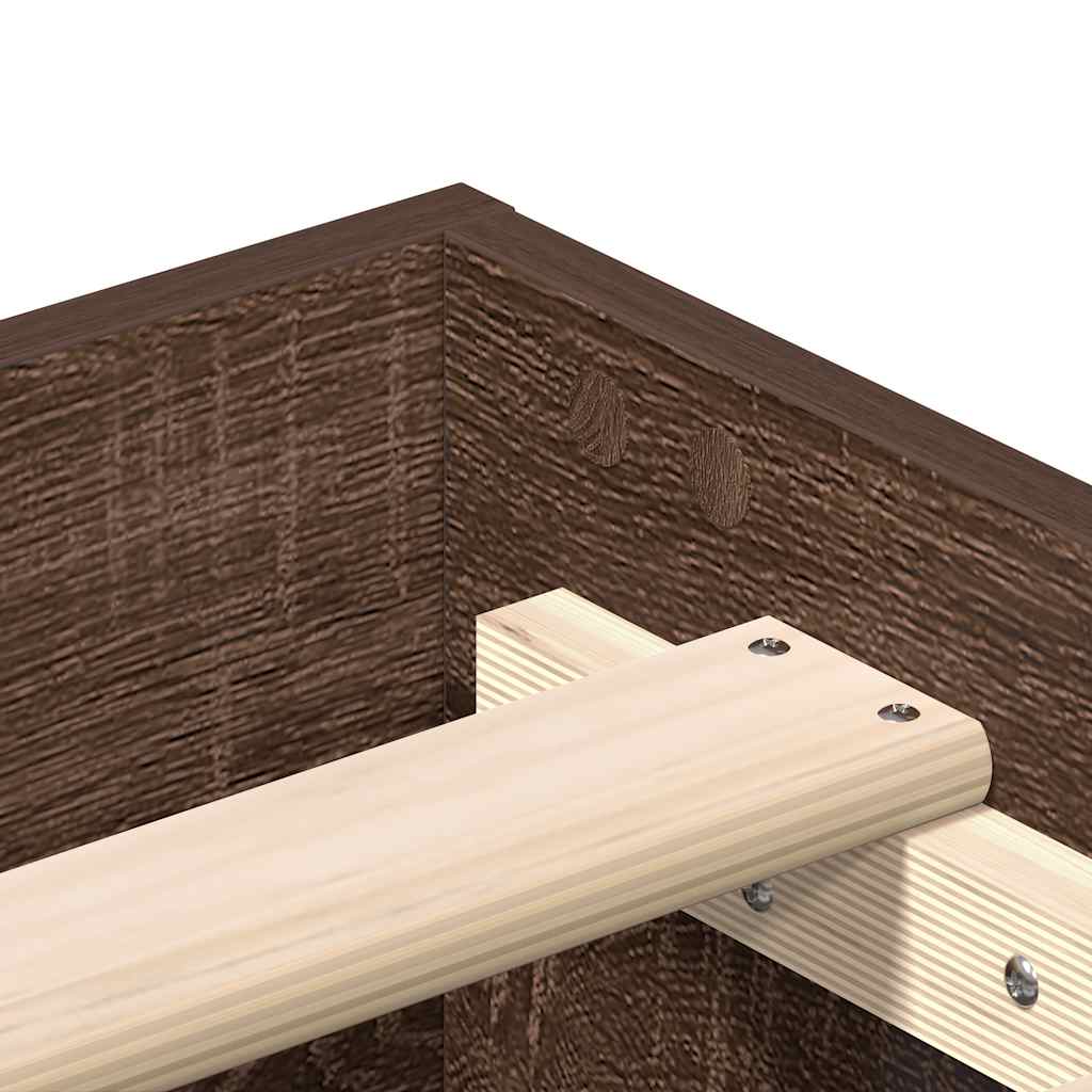Bed Frame No Mattress Double Engineered Wood