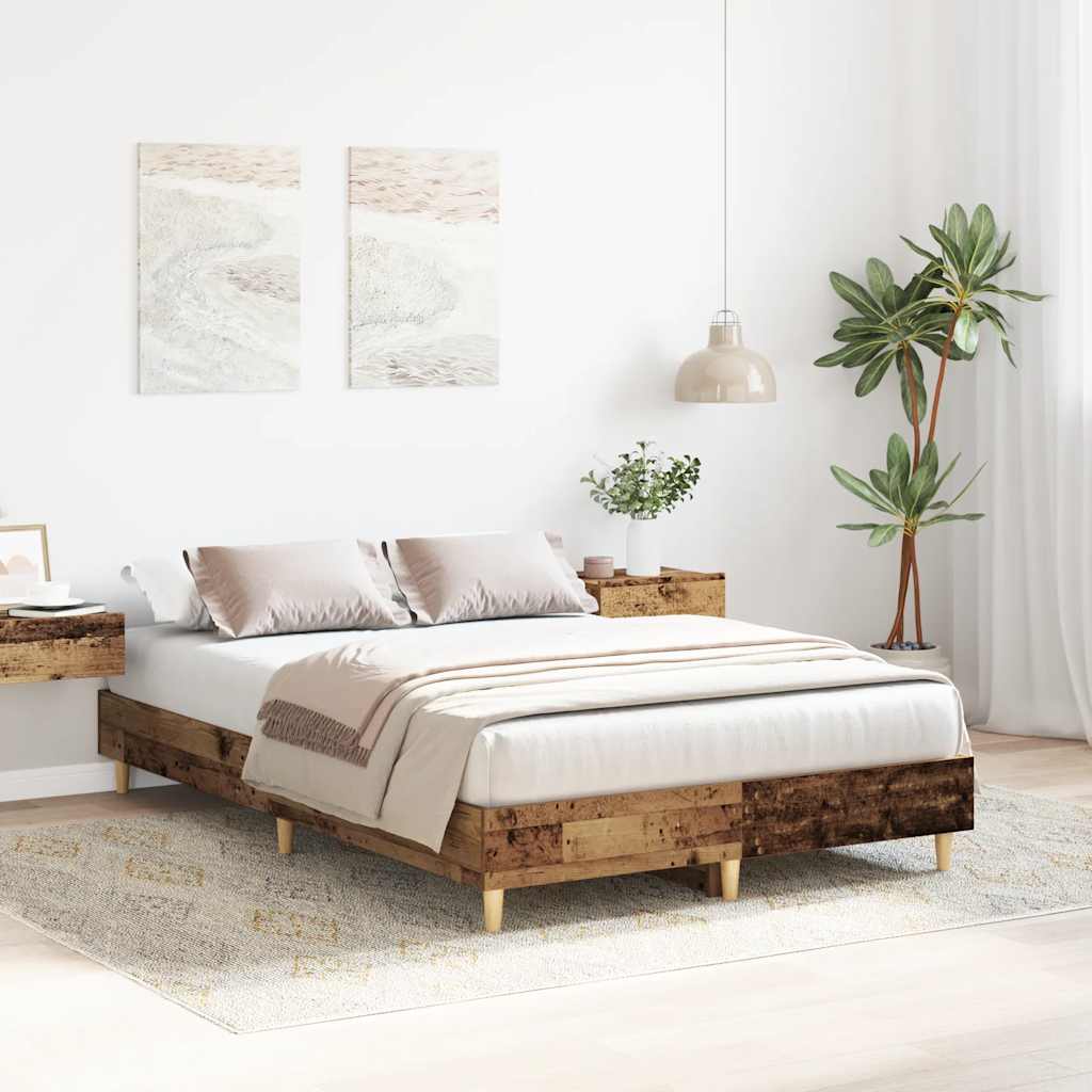 Bed Frame No Mattress Small Double Engineered Wood