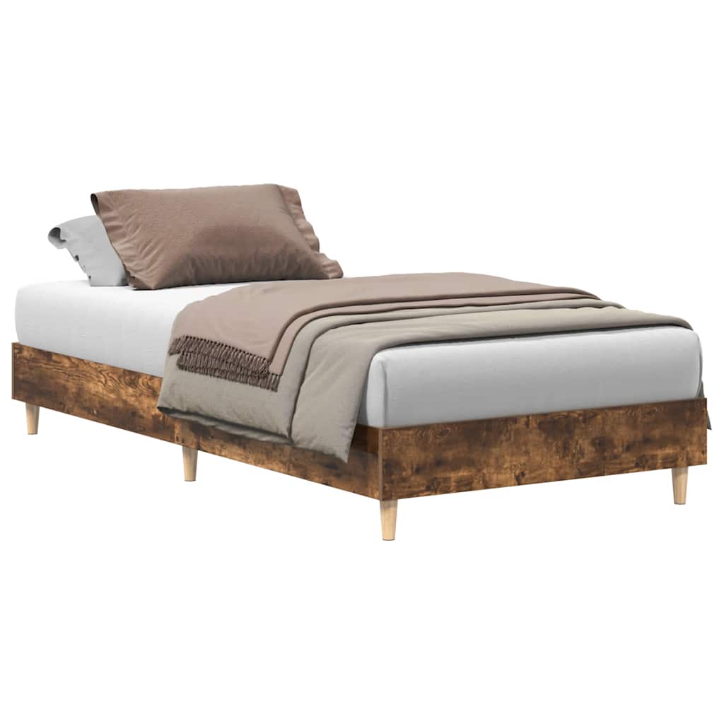 Bed Frame No Mattress Single Engineered Wood