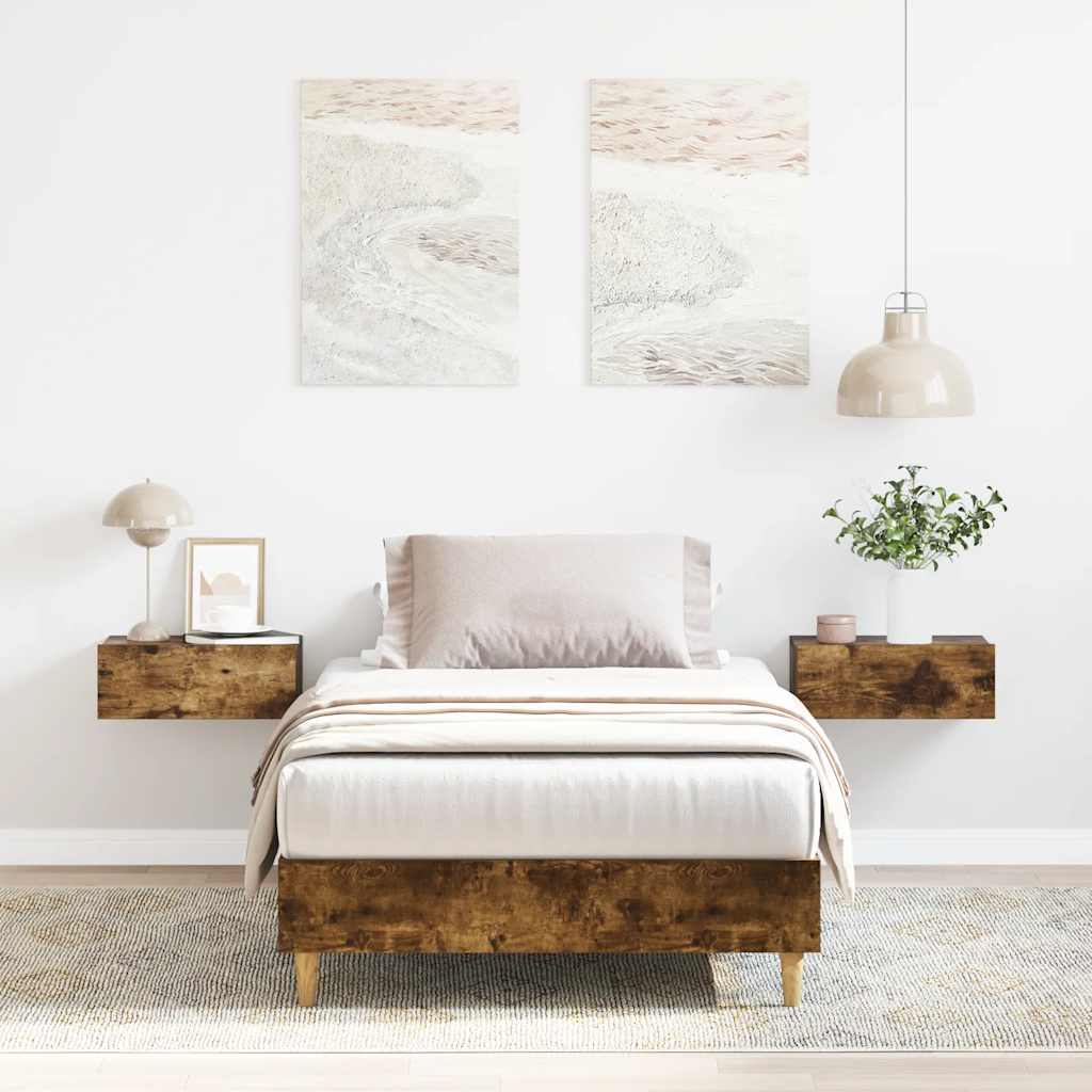 Bed Frame No Mattress Single Engineered Wood