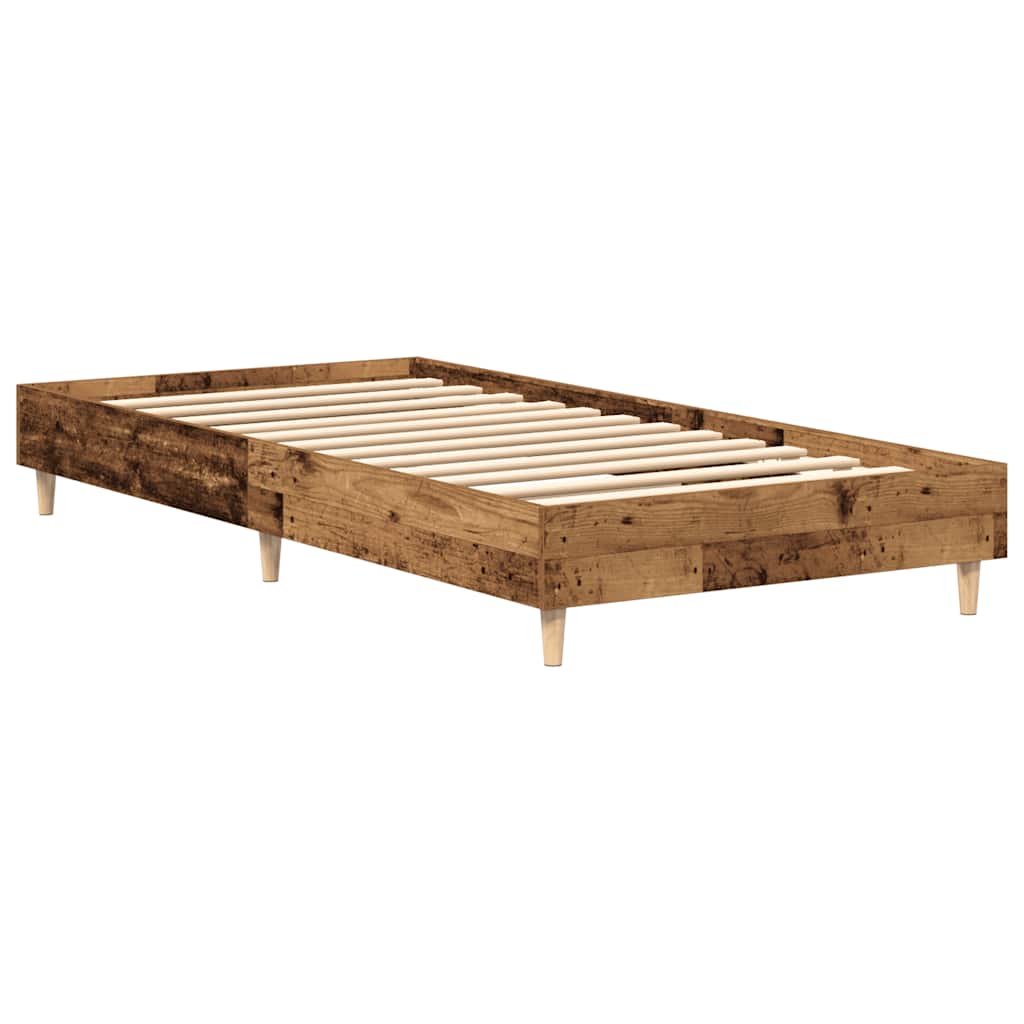 Bed Frame No Mattress Single Engineered Wood