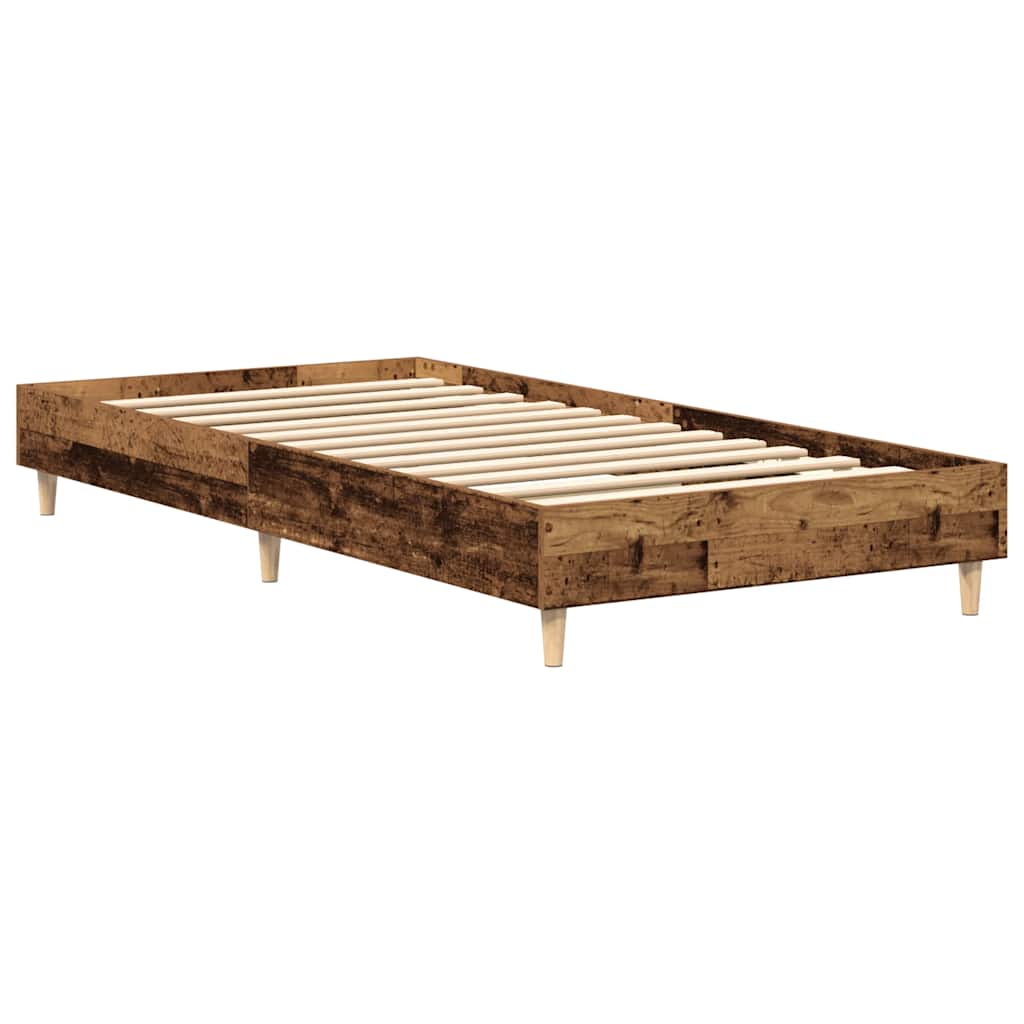 Bed Frame No Mattress Single Engineered Wood