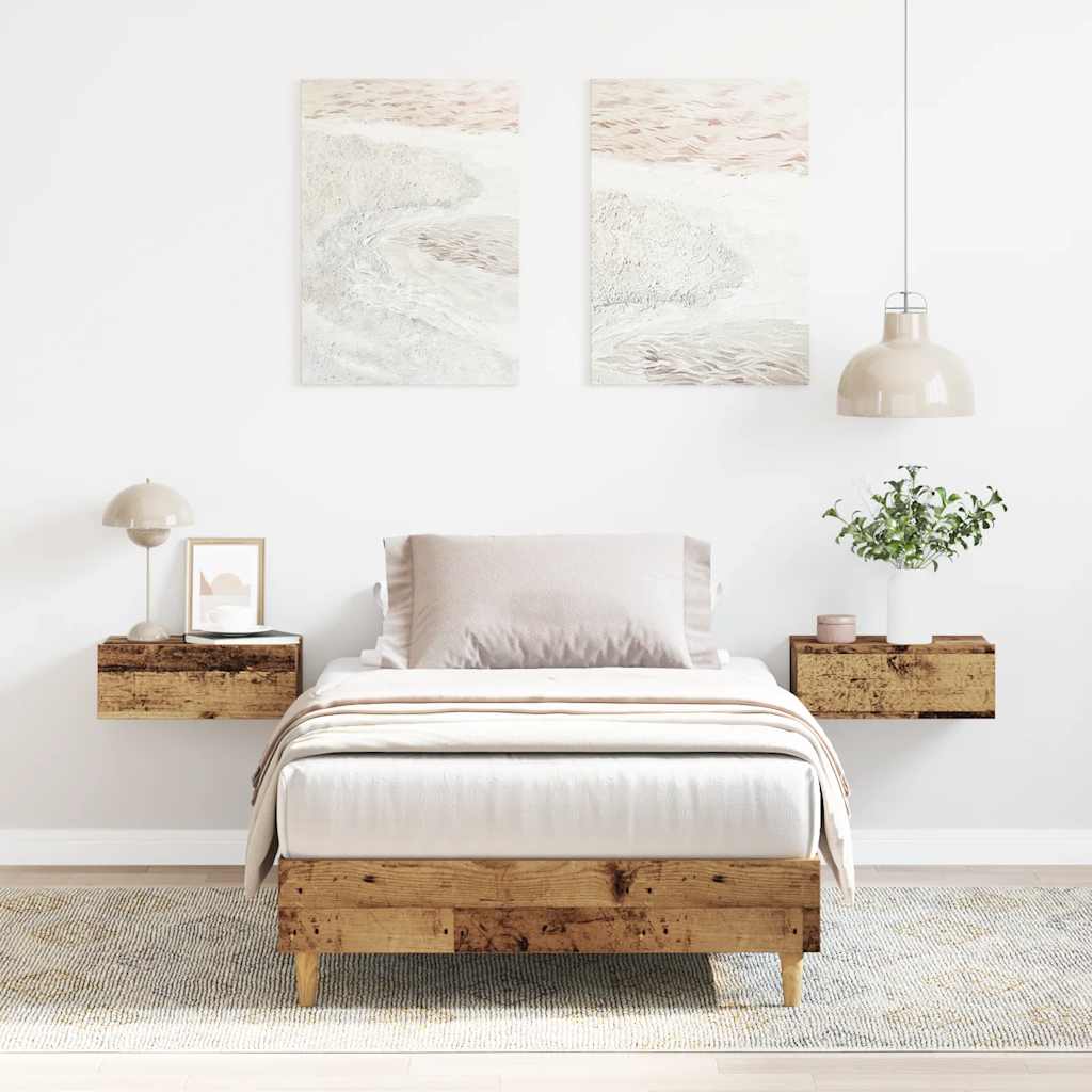 Bed Frame No Mattress Single Engineered Wood