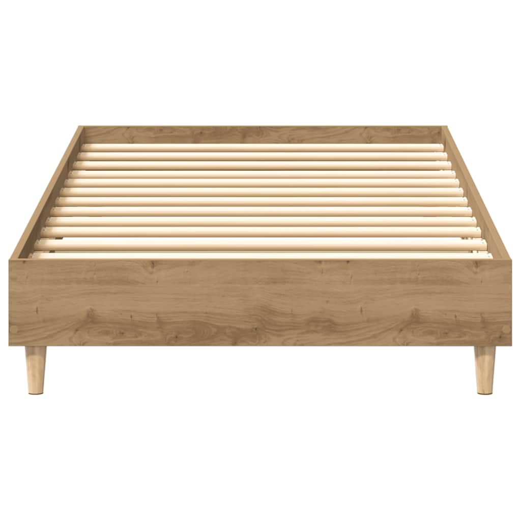 Bed Frame No Mattress Artisan Oak Single Engineered Wood