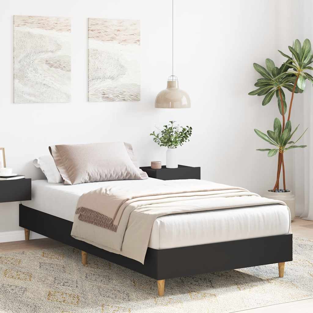 Bed Frame No Mattress Small Single Engineered Wood