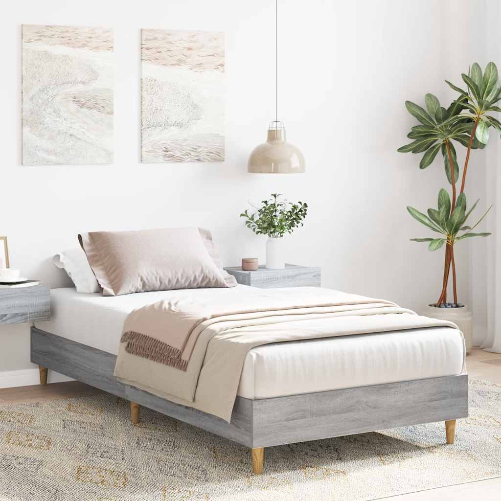 Bed Frame No Mattress Small Single Engineered Wood