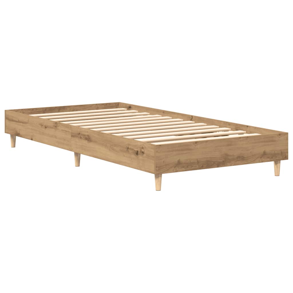 Bed Frame No Mattress Artisan Oak Small Single Engineered Wood