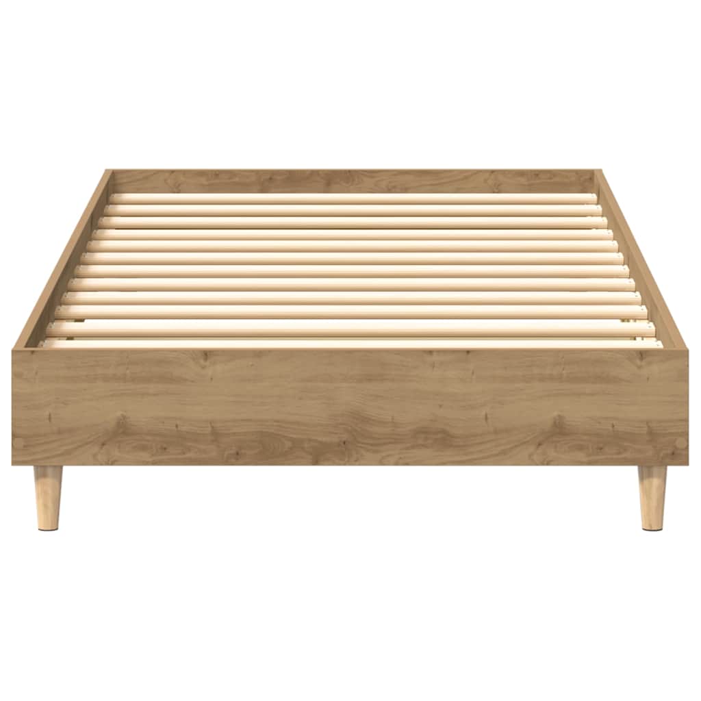 Bed Frame No Mattress Artisan Oak Small Single Engineered Wood