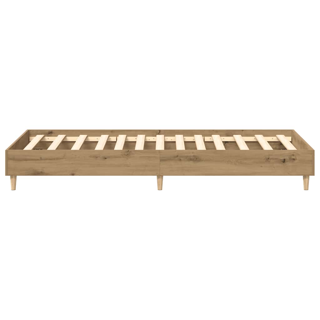 Bed Frame No Mattress Artisan Oak Small Single Engineered Wood