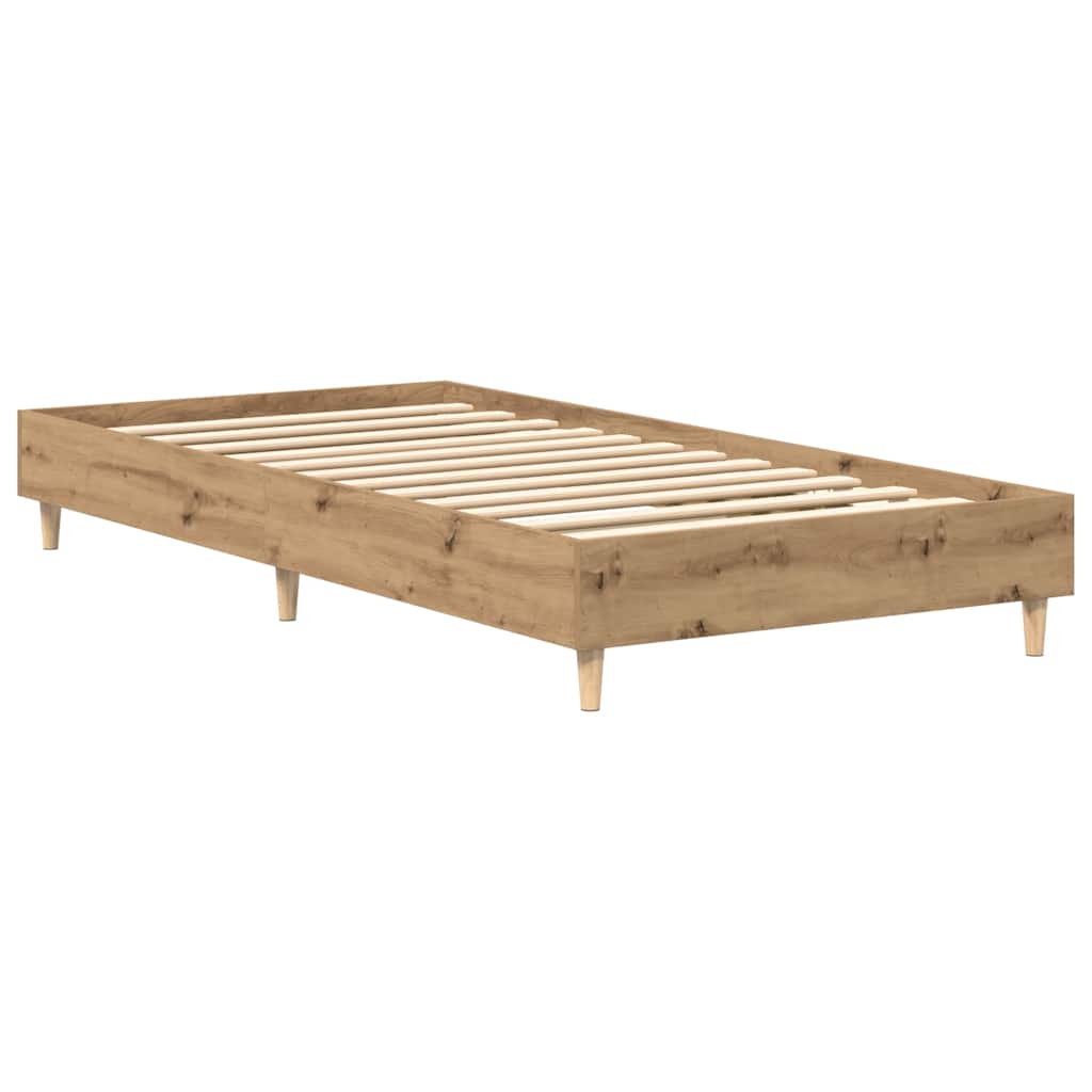 Bed Frame No Mattress Artisan Oak Small Single Engineered Wood