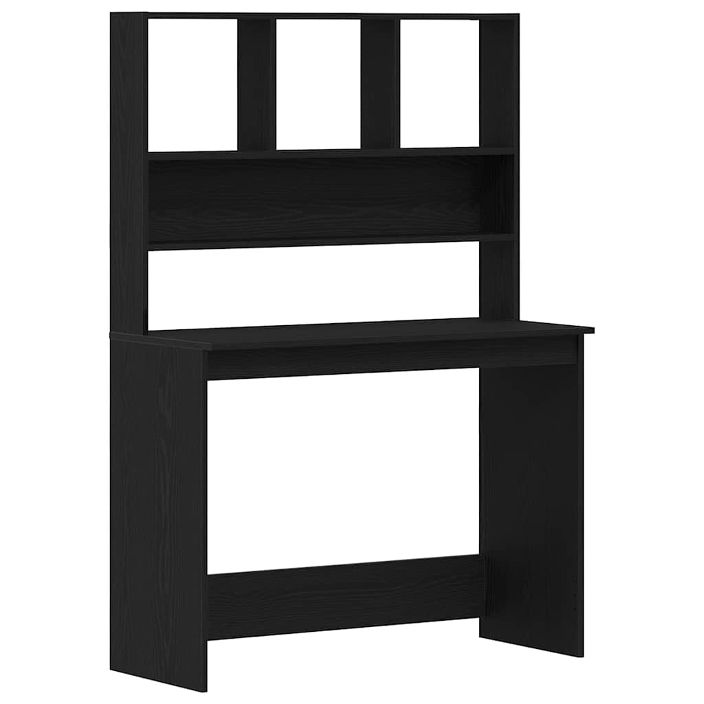 Desk With Shelves 102X45X148 Cm Engineered Wood