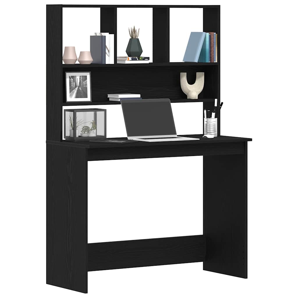Desk With Shelves 102X45X148 Cm Engineered Wood