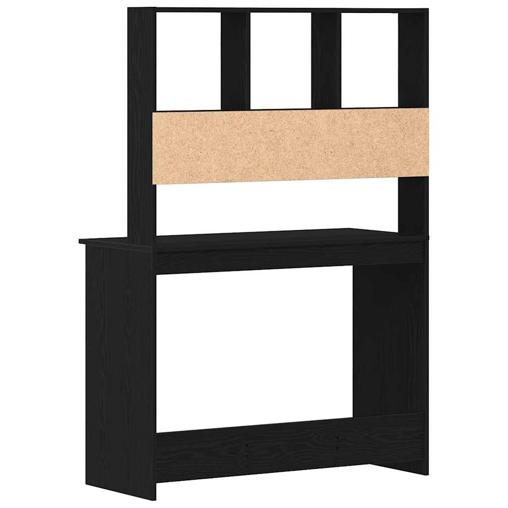 Desk With Shelves 102X45X148 Cm Engineered Wood