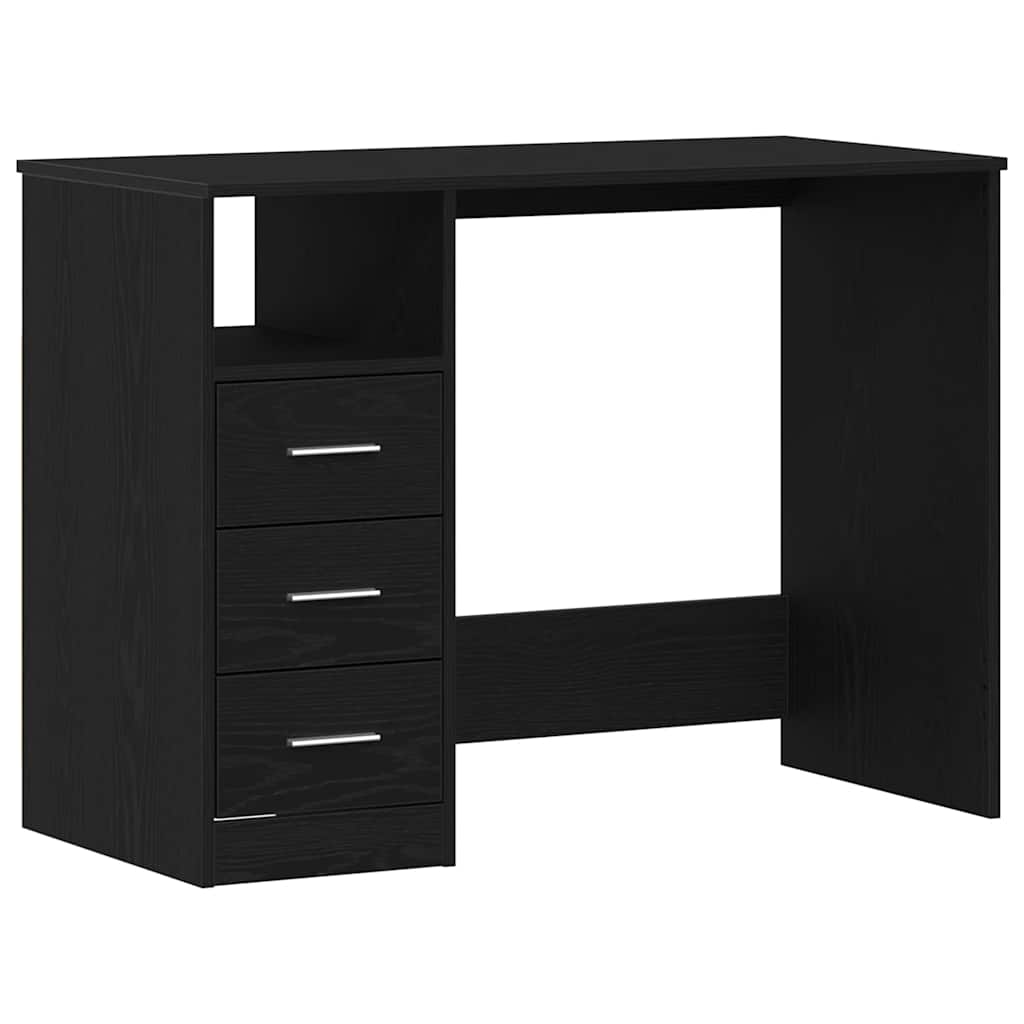 Desk With Drawers 102X50X76 Cm Engineered Wood