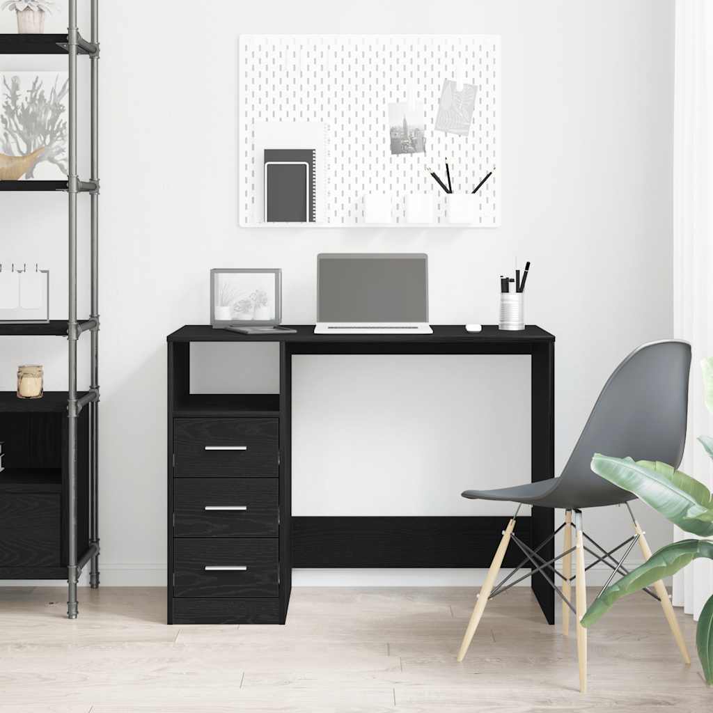 Desk With Drawers 102X50X76 Cm Engineered Wood