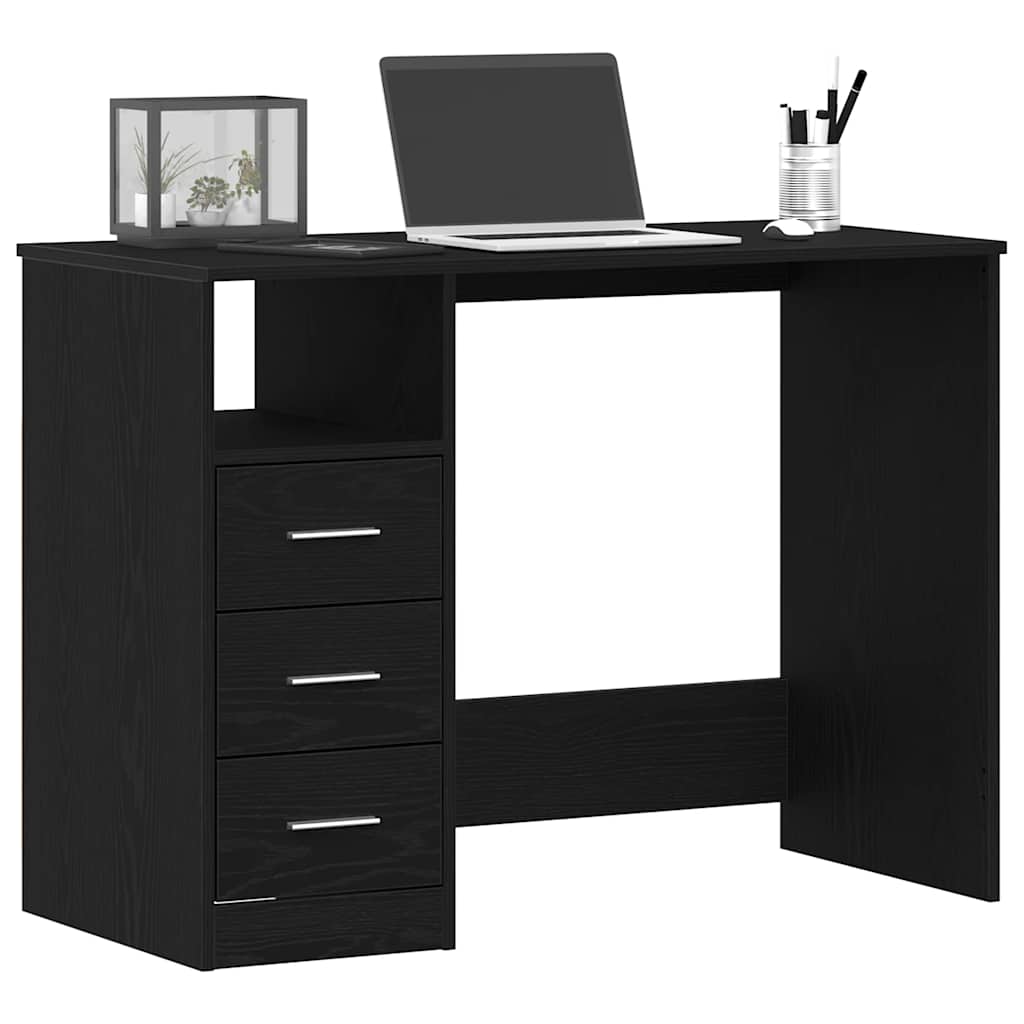 Desk With Drawers 102X50X76 Cm Engineered Wood
