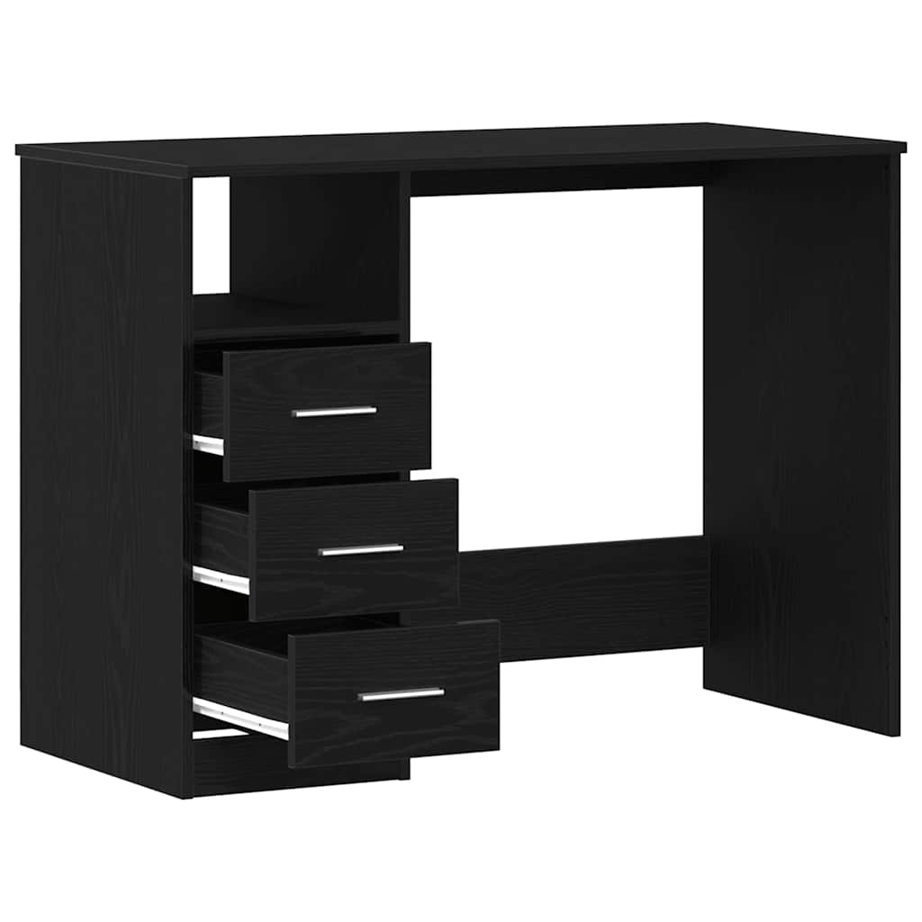 Desk With Drawers 102X50X76 Cm Engineered Wood