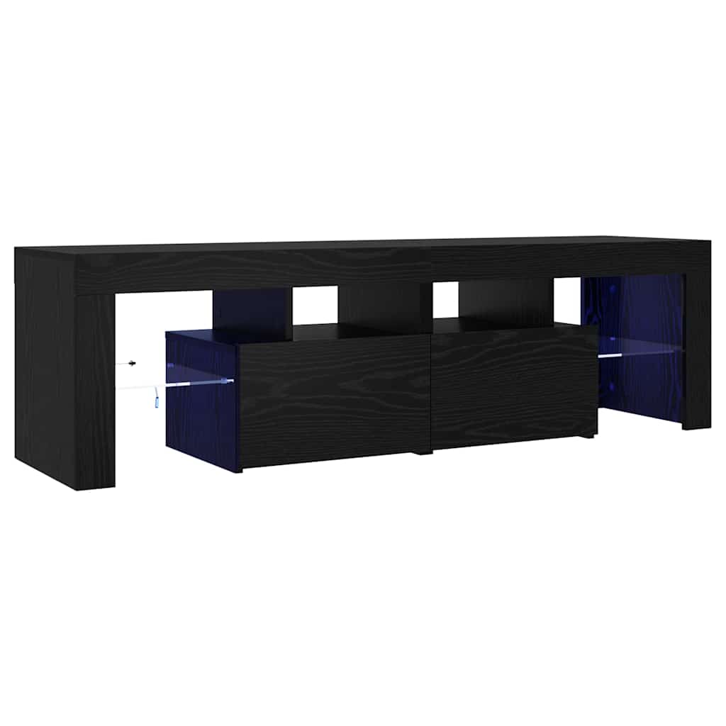 Tv Cabinet With Led Lights 140X36.5X40 Cm Engineered Wood