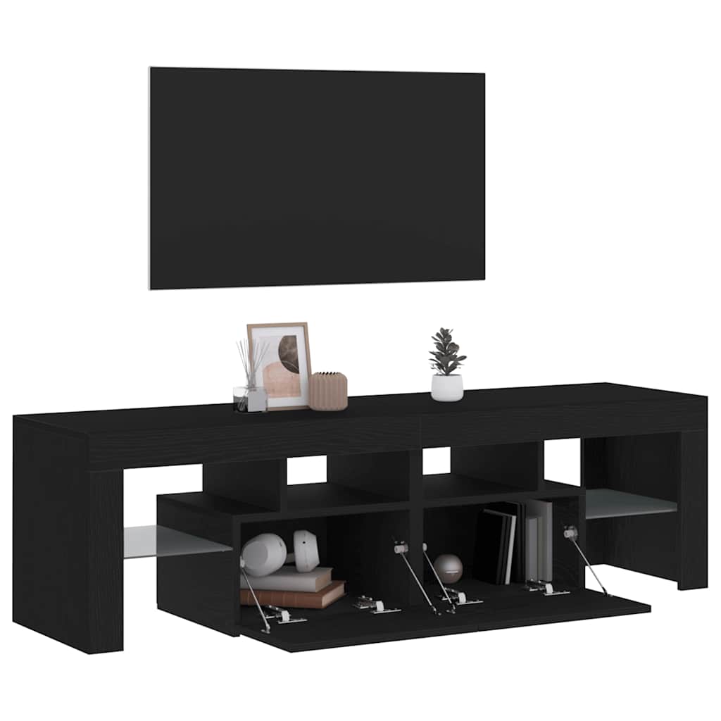 Tv Cabinet With Led Lights 140X36.5X40 Cm Engineered Wood