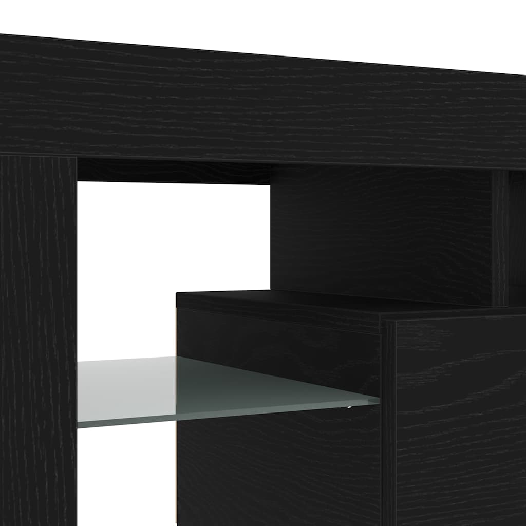 Tv Cabinet With Led Lights 140X36.5X40 Cm Engineered Wood