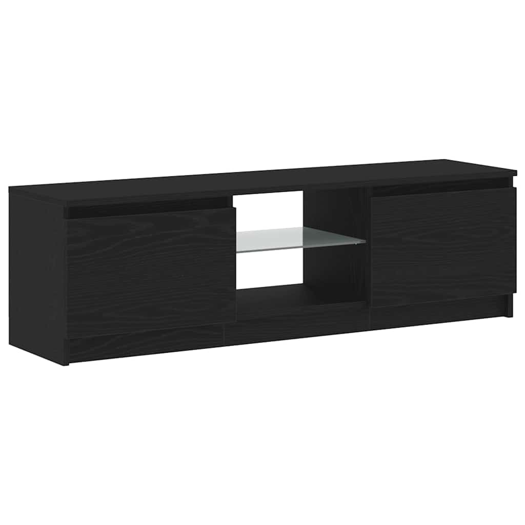 Tv Cabinet With Led Lights Engineered Wood