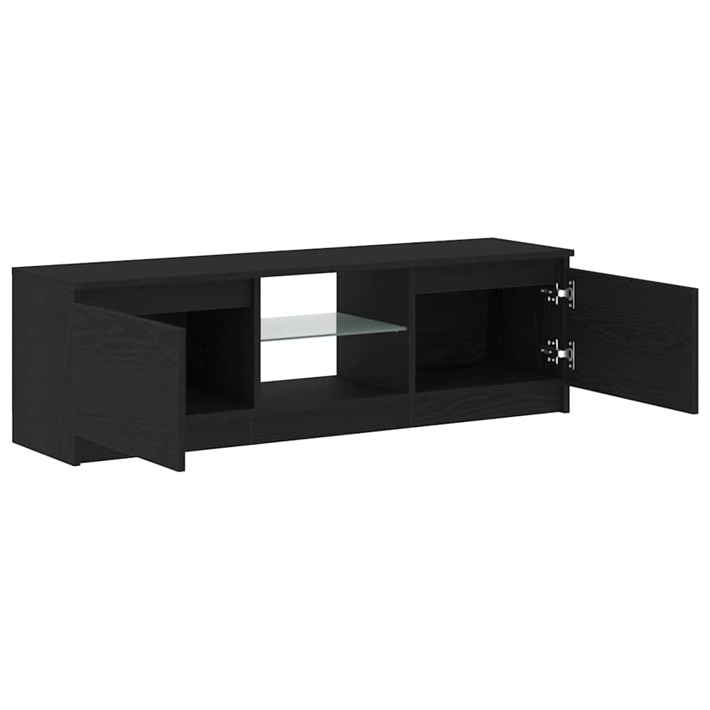 Tv Cabinet With Led Lights Engineered Wood