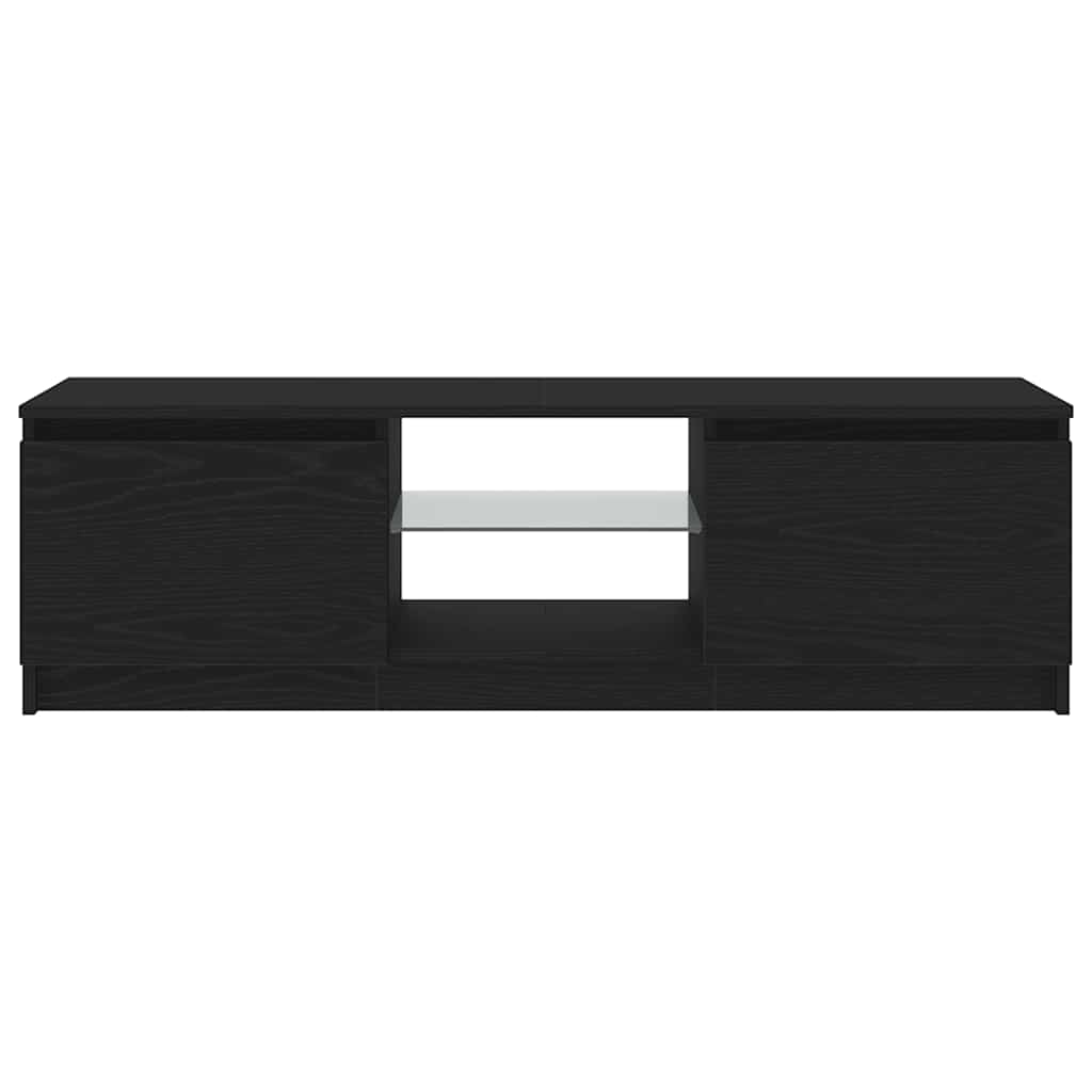 Tv Cabinet With Led Lights Engineered Wood