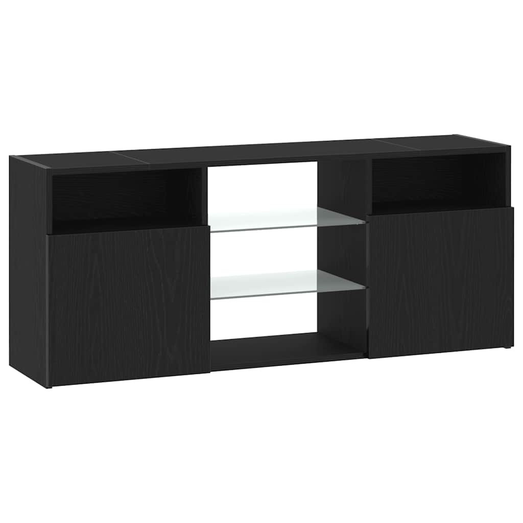 Tv Cabinet With Led Lights 120X30X50 Cm Engineered Wood