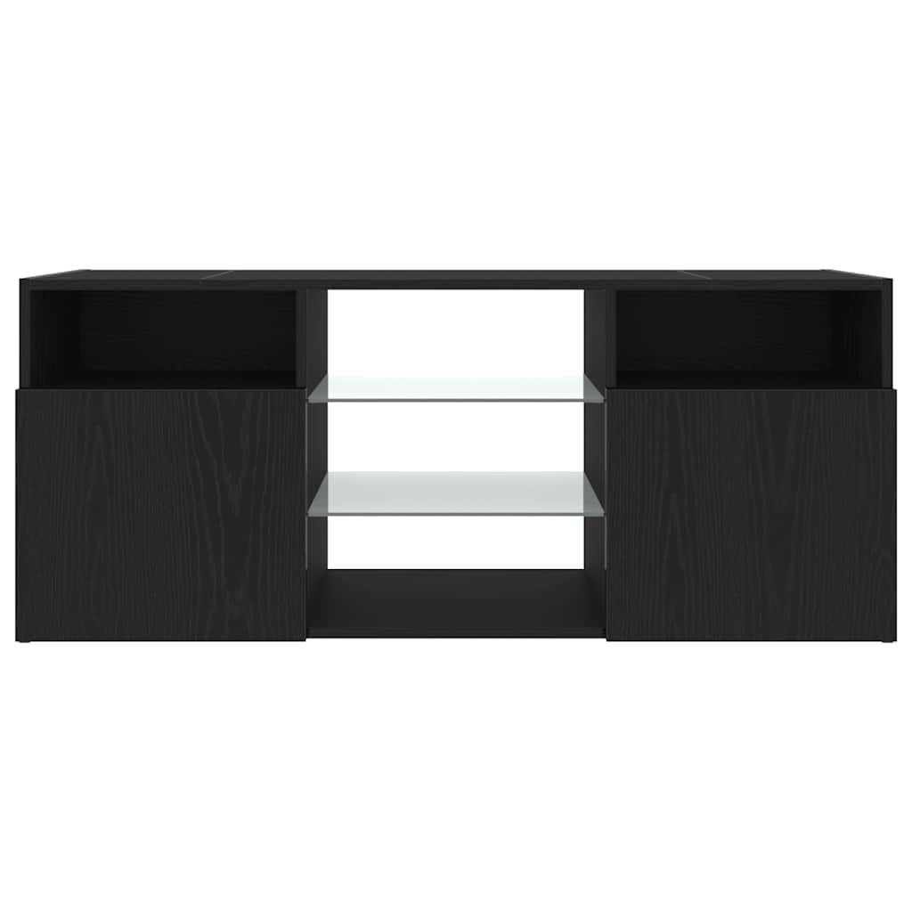 Tv Cabinet With Led Lights 120X30X50 Cm Engineered Wood