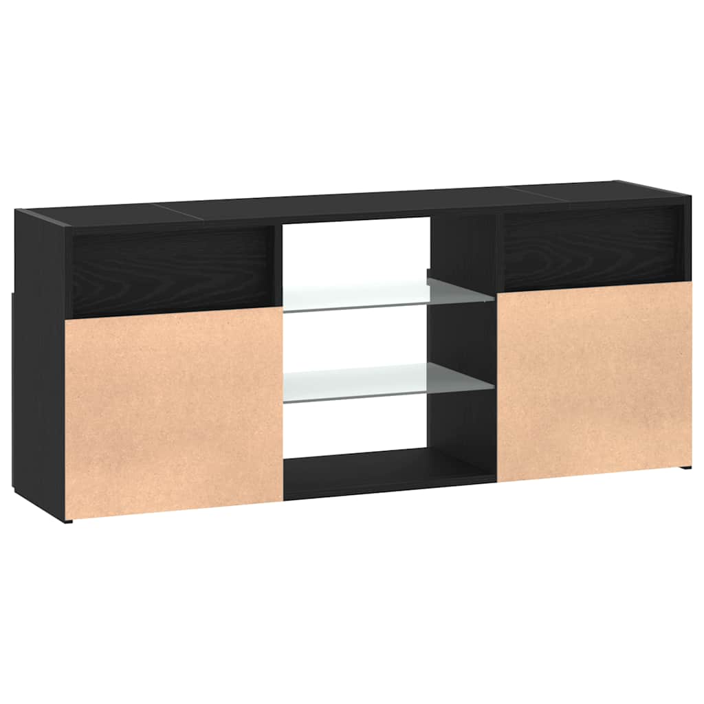 Tv Cabinet With Led Lights 120X30X50 Cm Engineered Wood