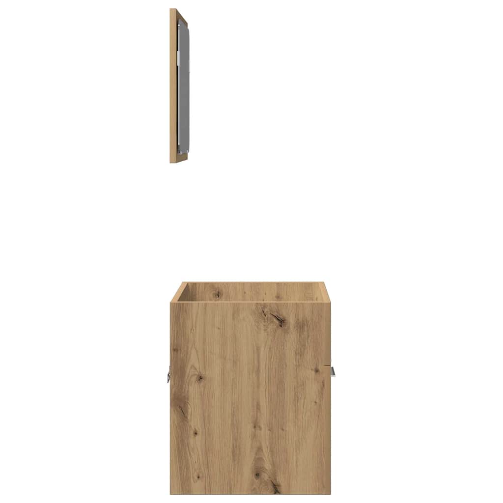 2 Piece Bathroom Furniture Set Engineered Wood