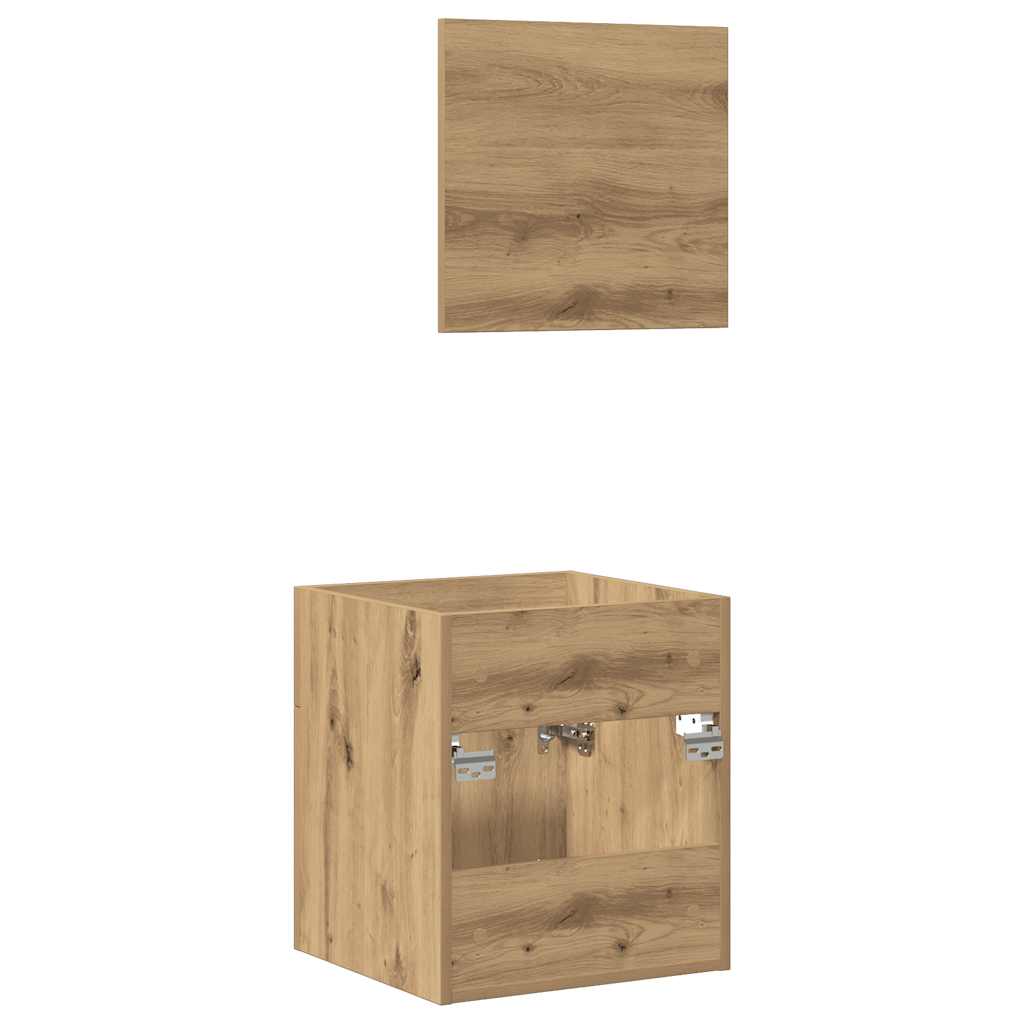 2 Piece Bathroom Furniture Set Engineered Wood