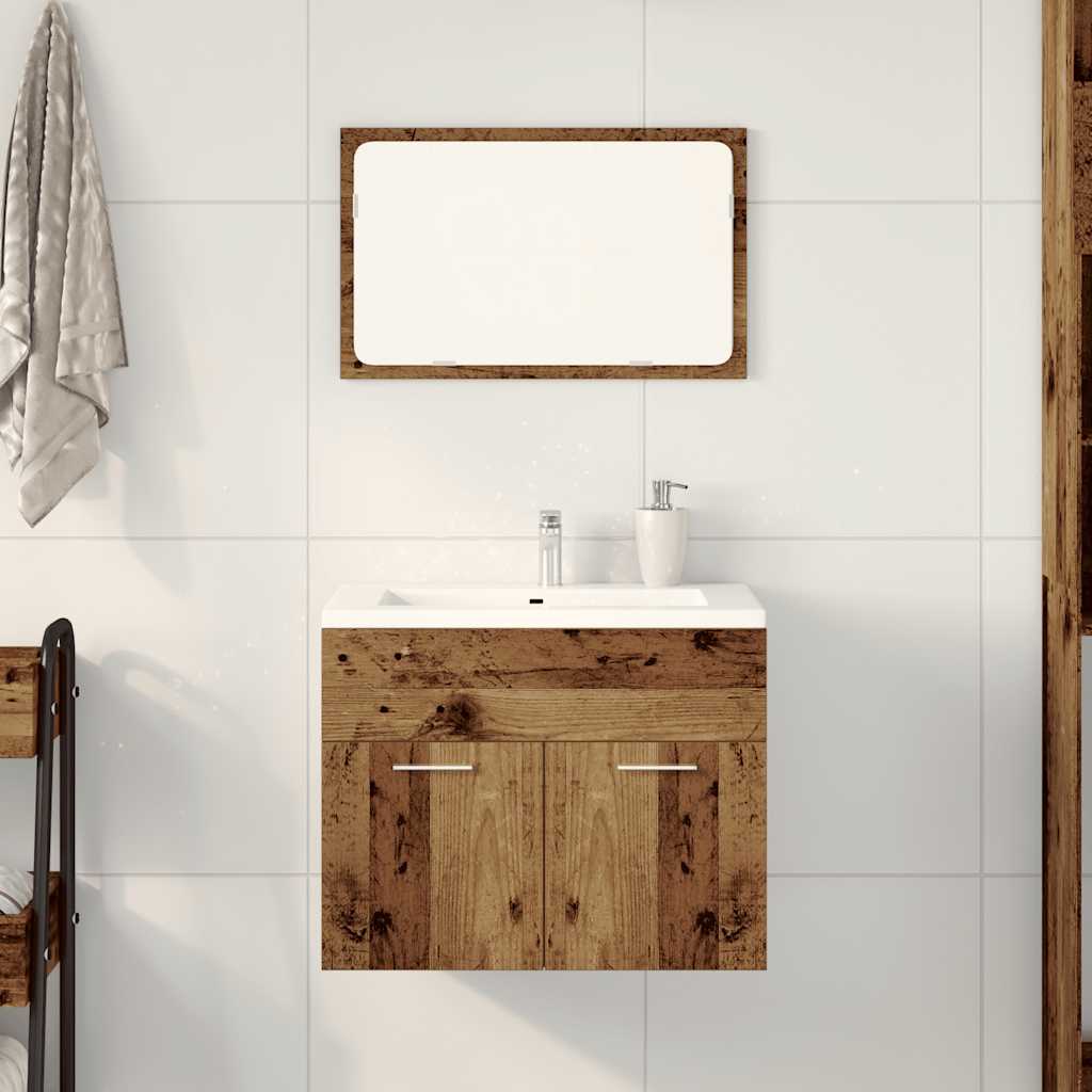2 Piece Bathroom Furniture Set Engineered Wood